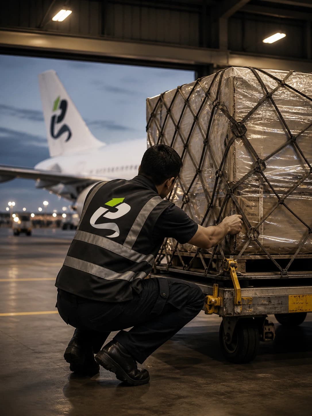 Operación logística (carga aérea o marítima)